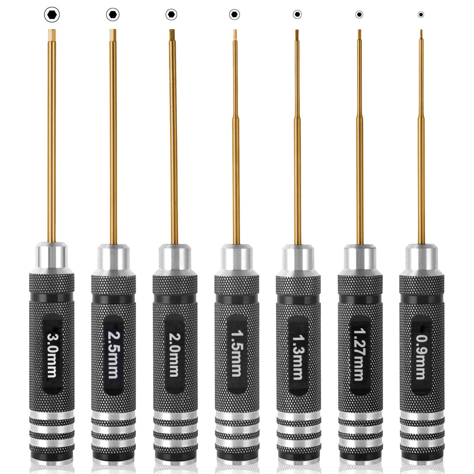 MDLHOBBY RC hex screwdriver 0.9mm tip ideal for precise drone adjustments.