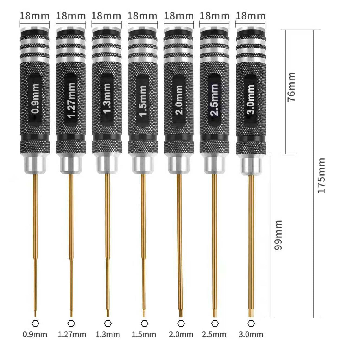 MDLHOBBY RC hex screwdriver 1.27mm tip supports secure small component fastenings.