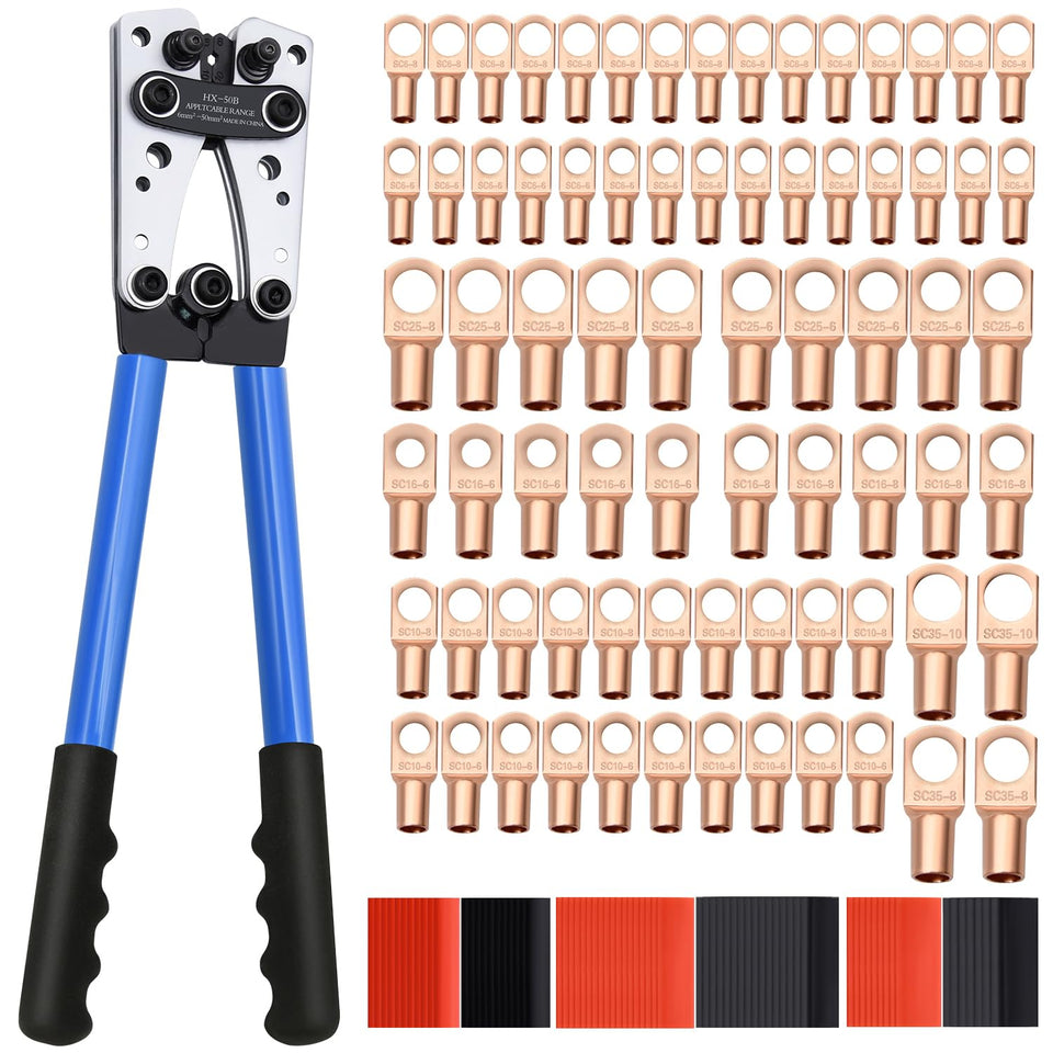 Mdvora cable lug crimping tool with ergonomic handle for precise connections