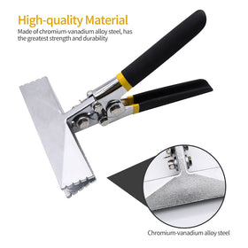 Mdvora hand seamer straight-seam jaws provide clean, flat edges.