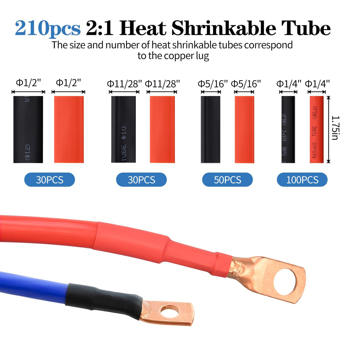 Mdvora dual-wall heat shrink tubes provide durable insulation.