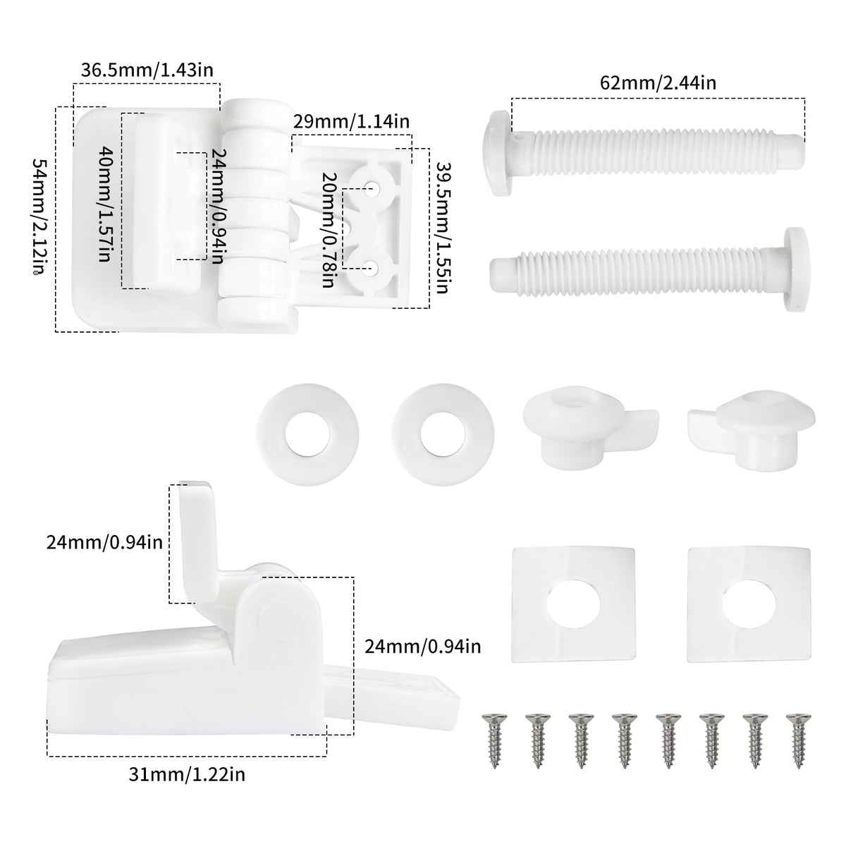 Meaferks easy-installation hardware with screws speeds up fixes.