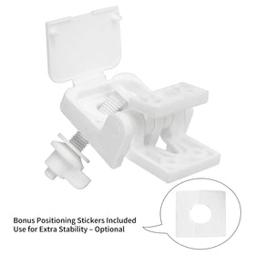 Meaferks universal-fit hinges suit most standard wooden toilet seats.