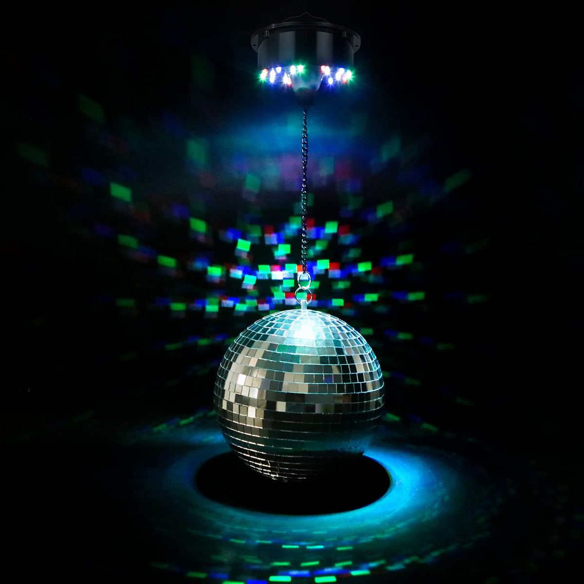 Meagoo rotating motor with LED lights adds motion and color to any room