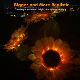 Meagoo solar sunflower light waterproof shell withstands outdoor weather