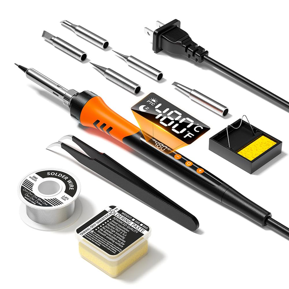 Meakest 90W soldering iron with LCD display for fast, precise heating