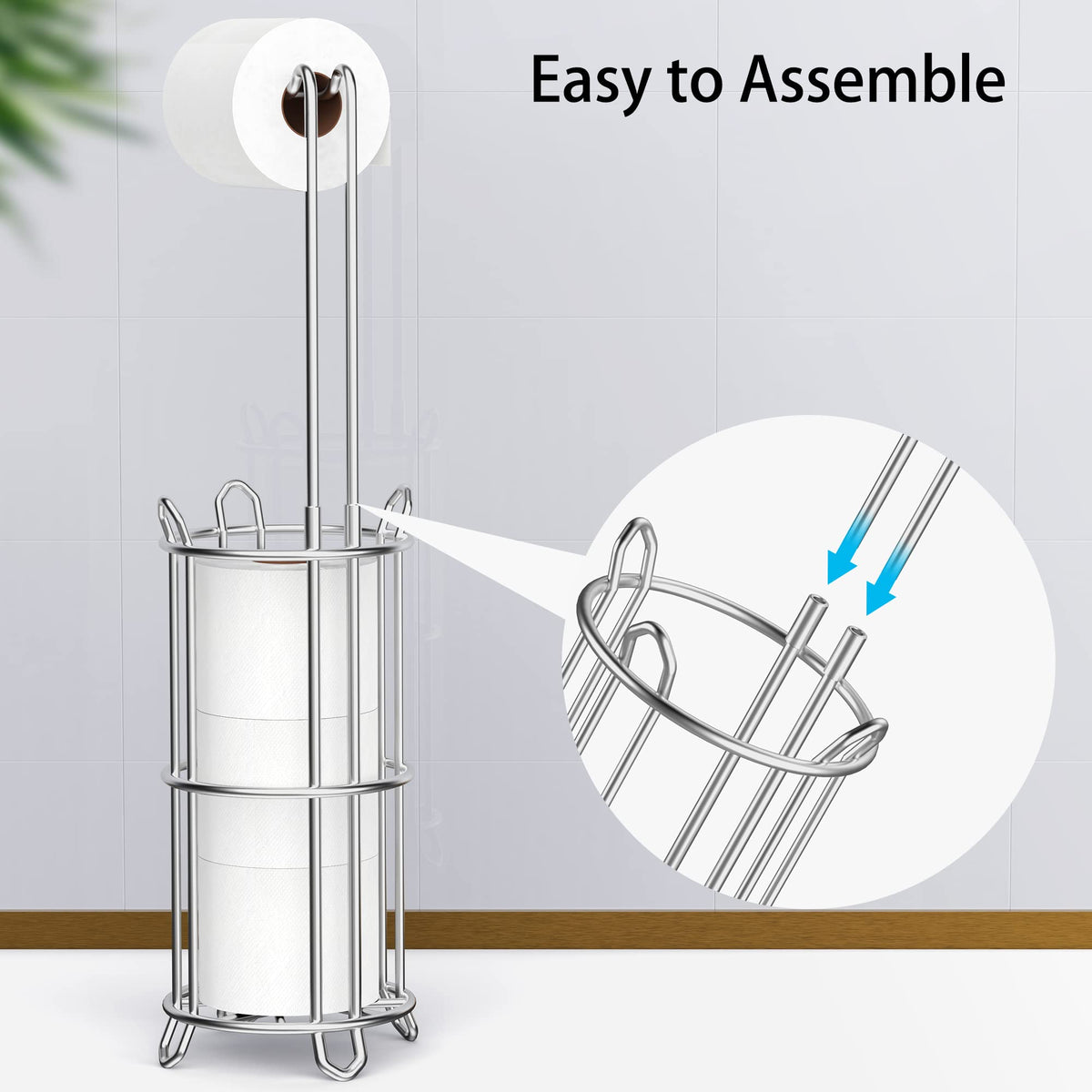 Meangood metal wire construction with rust-resistant finish for durable bathroom organization