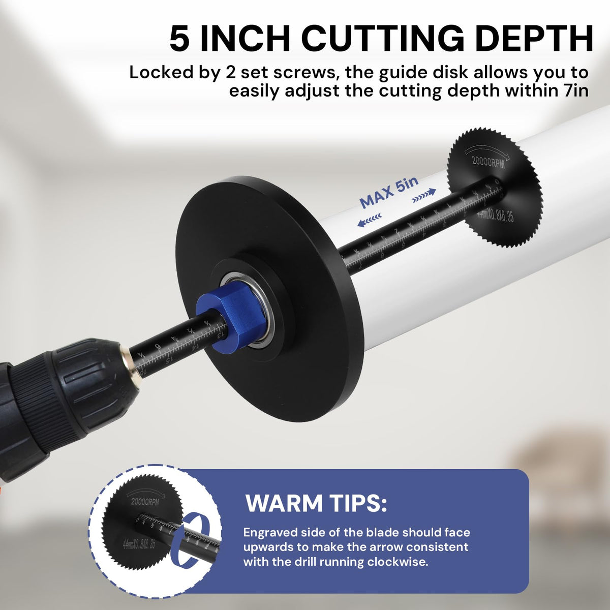 Meaowera 3-inch guide disc delivers stable tracking for smooth, consistent cuts.