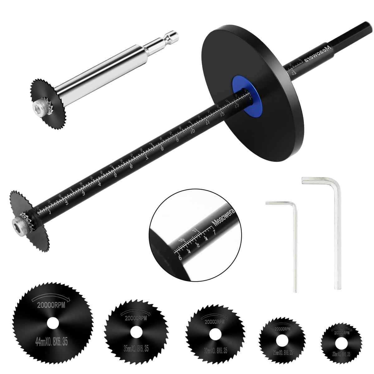 Meaowera PVC internal cutter with 360-degree rotating guide for precise flush cuts.