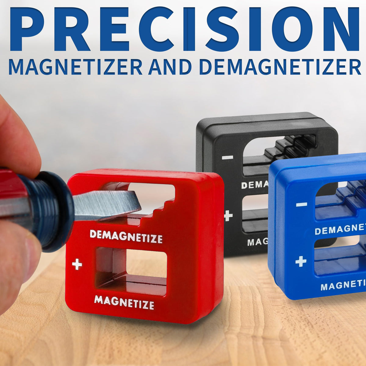 MeasuPro demagnetizer set in black ready for precise magnetism control.