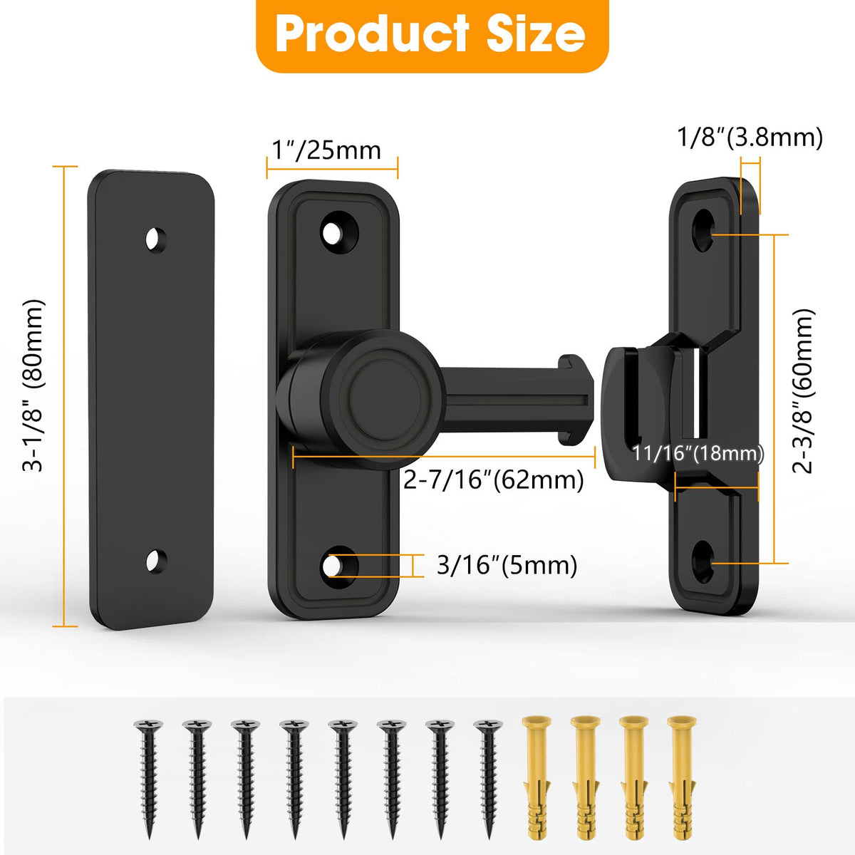 MeBantoo packing includes screws and expansion tubes for quick install