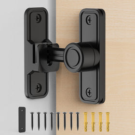 MeBantoo sliding barn door lock in black for space saving