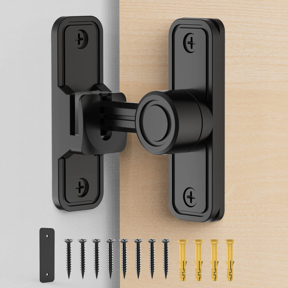 MeBantoo sliding barn door lock in black for space saving