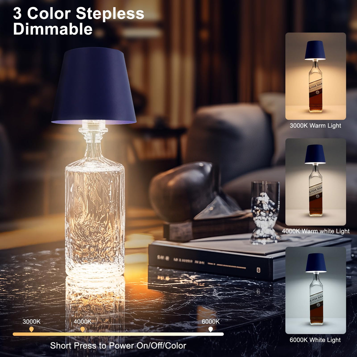 Mebaraul 3600mAh rechargeable lamp runs long on a single charge.