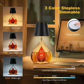 Mebaraul bottle lamp with USB-C charging for quick, cordless power