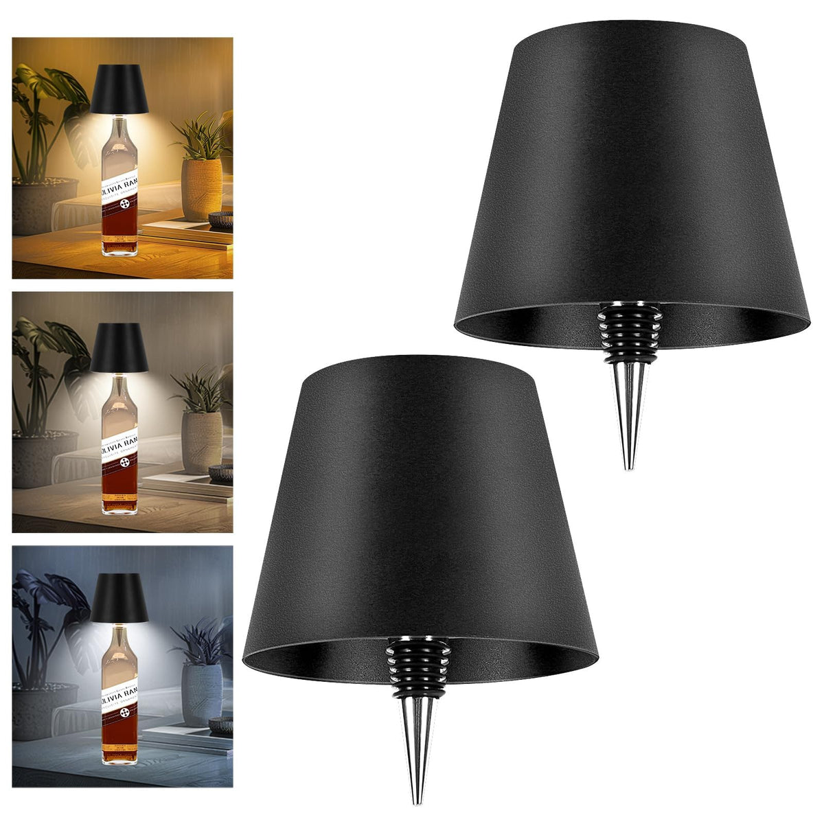 Mebaraul bottle lamps pack on dining table create warm, inviting ambiance