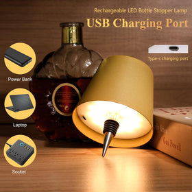 Mebaraul bottle lamp powered by 3600mAh battery for cordless use