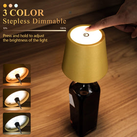 Mebaraul wireless bottle lamp with touch dimming for customizable light