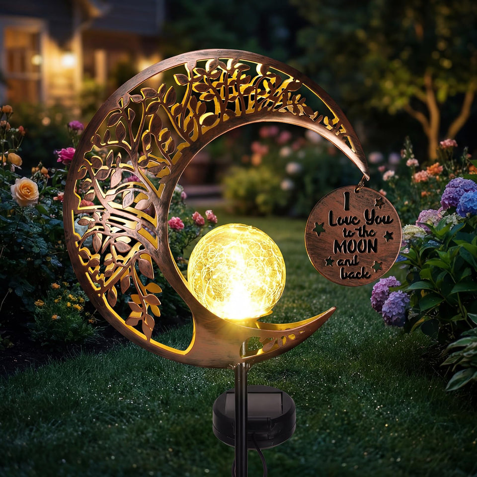 MEBRUDY Moon Garden Light closeup with soft evening glow