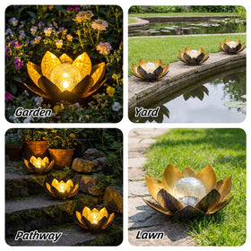 MEBRUDY on/off switch lotus light ready for easy outdoor setup