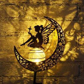 MEBRUDY outdoor fairy moon lamp adds whimsy while lighting walkways