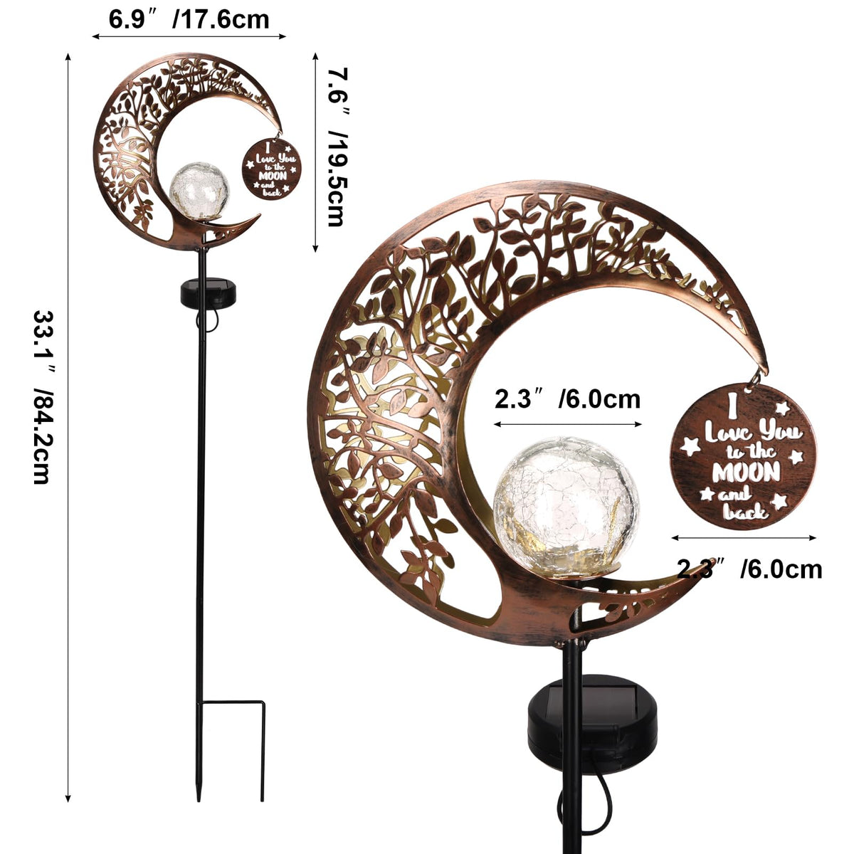MEBRUDY moon-text detail adds garden charm