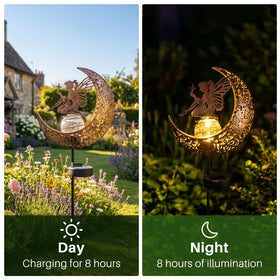 MEBRUDY solar garden light ornament providing ambient patio glow