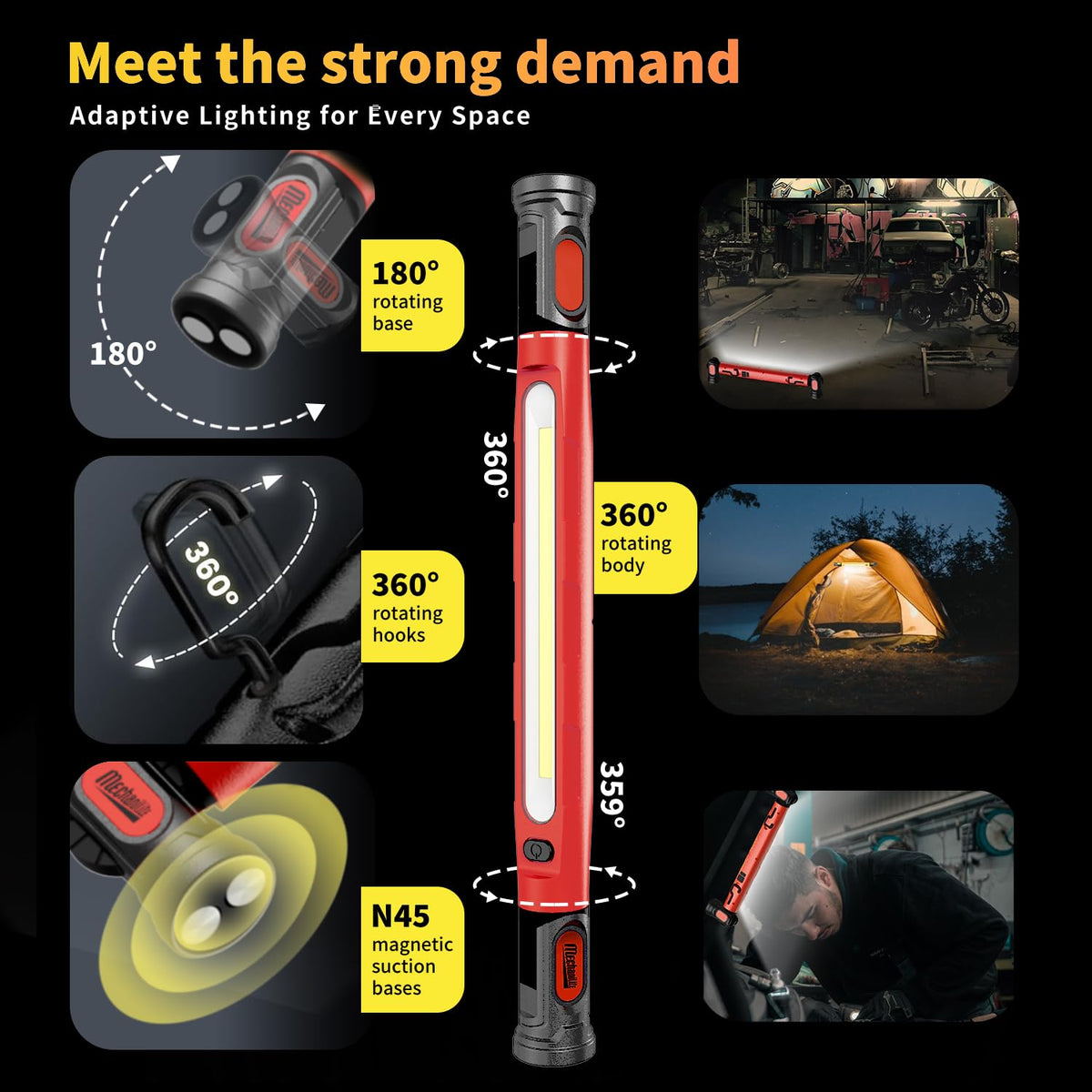 MechaniLite rugged construction withstands drops in a workshop