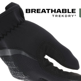 Back ventilation on Mechanix gloves for breathable comfort during tasks.