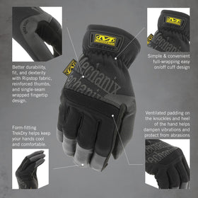 Mechanix Wear FastFit knuckle padding cushions vibrations.