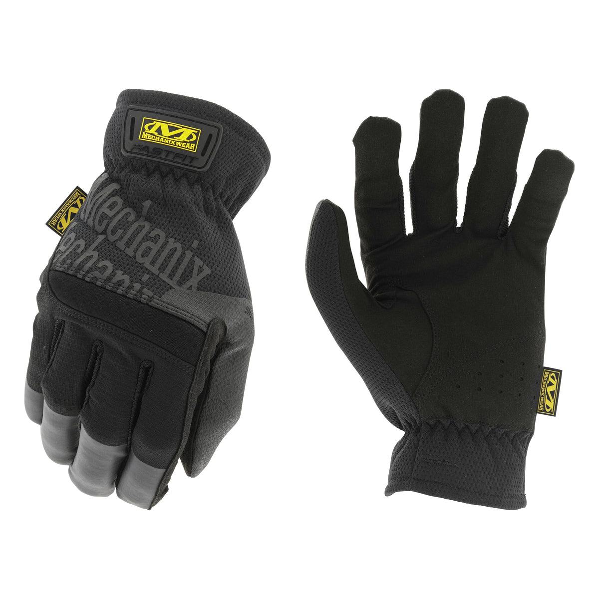 Mechanix Wear FastFit gloves palm detail for durable grip during tasks.
