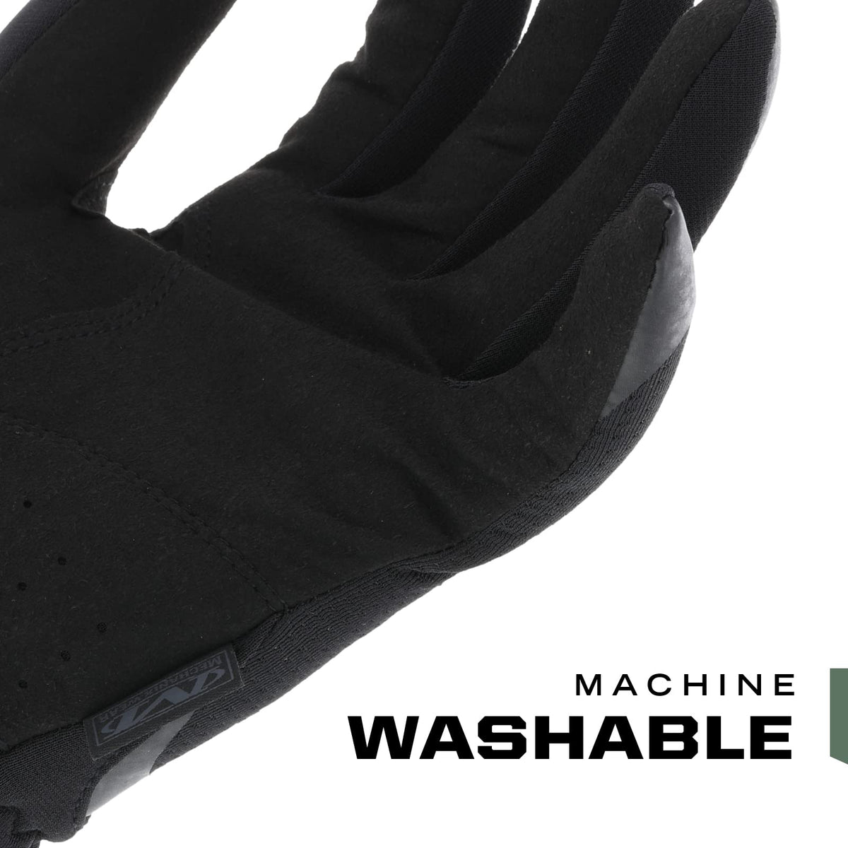 Touchscreen-capable palm enabling device use without removing gloves.