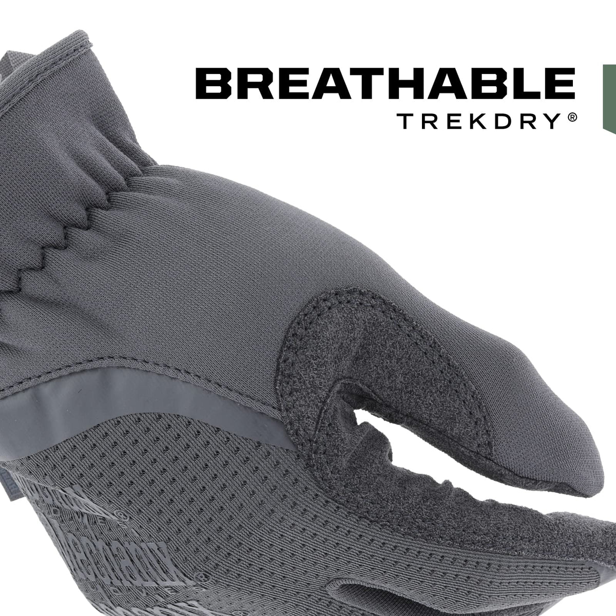 Mechanix Wear FastFit with TrekDry cooling on the backhand keeps hands comfortable.