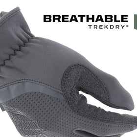 Mechanix Wear FastFit with TrekDry cooling on the backhand keeps hands comfortable.