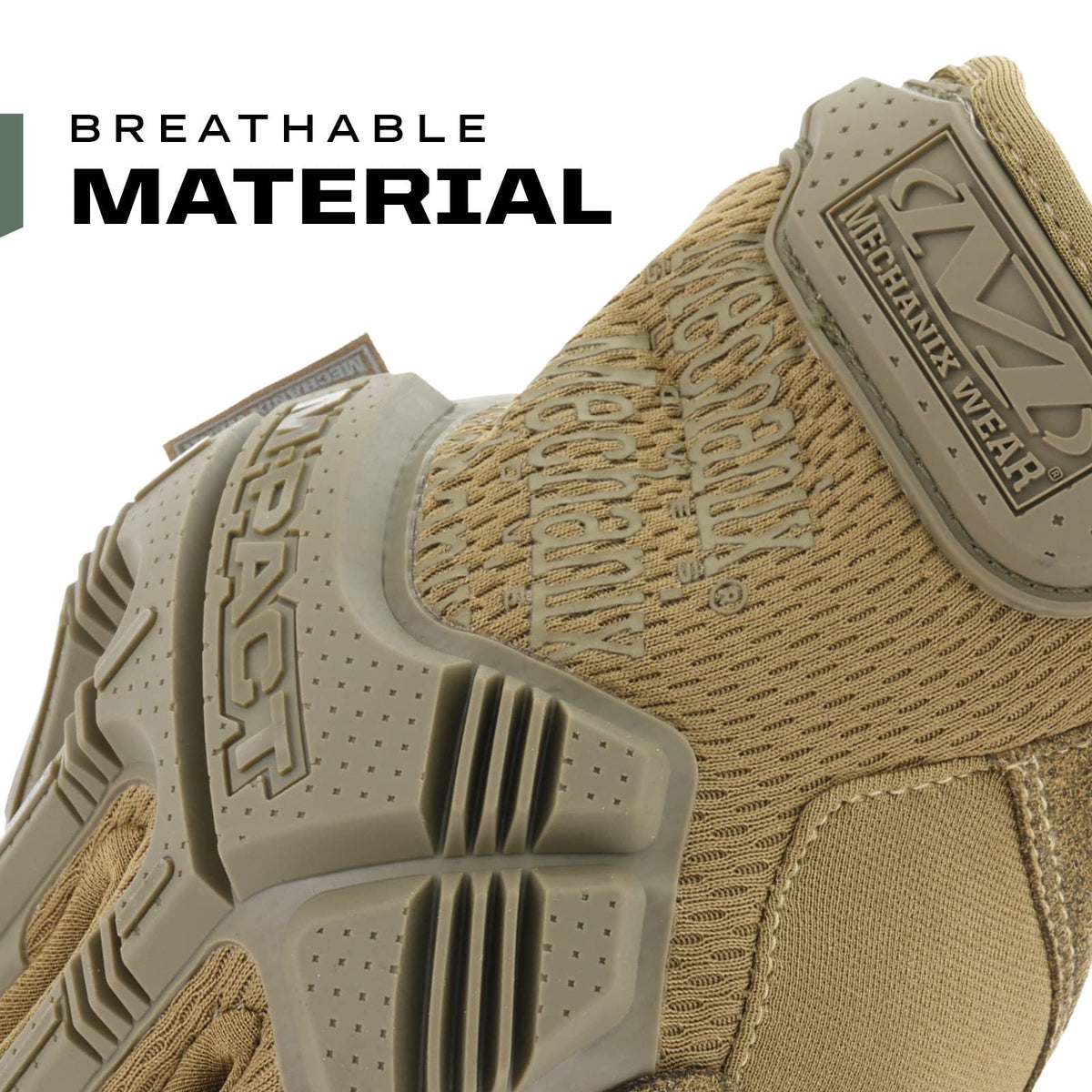 Mechanix Wear M-Pact breathable material reduces moisture and blister risk