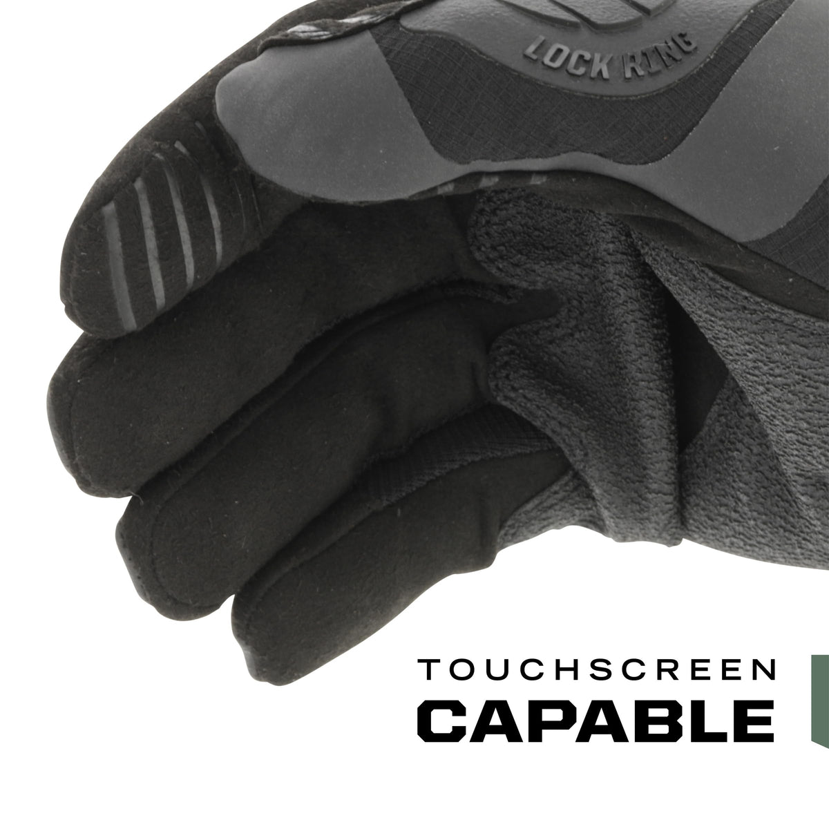 Fingertip reinforcement on M-Pact Covert gloves enhances wear resistance