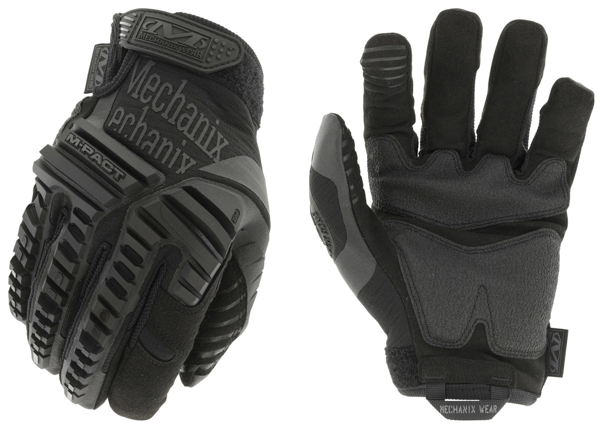 Mechanix Wear M-Pact Covert gloves with knuckle guard protecting hands in rugged tasks