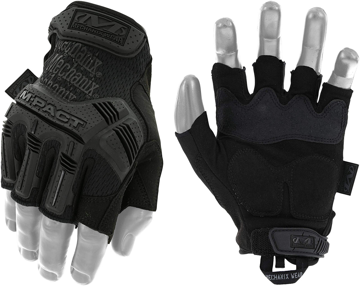 Mechanix Wear M-Pact fingerless glove front view shows dexterity and protection.