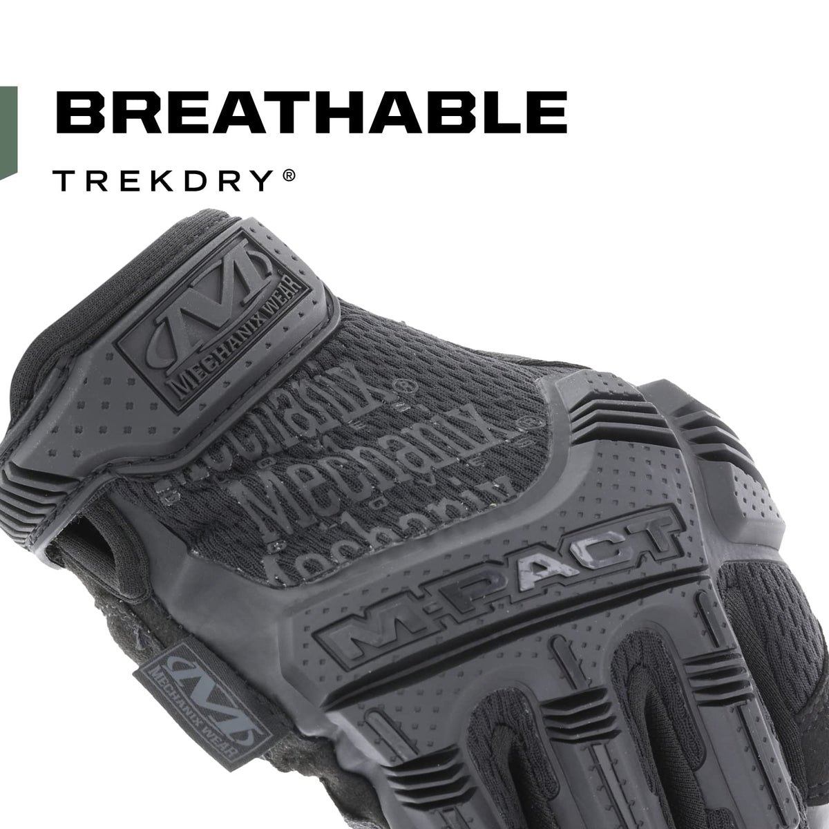 TrekDry fabric wicks moisture to keep hands cool.