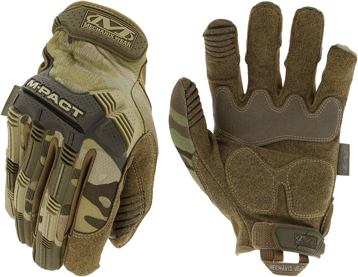 Mechanix M-Pact gloves with knuckle guard for high-impact field protection