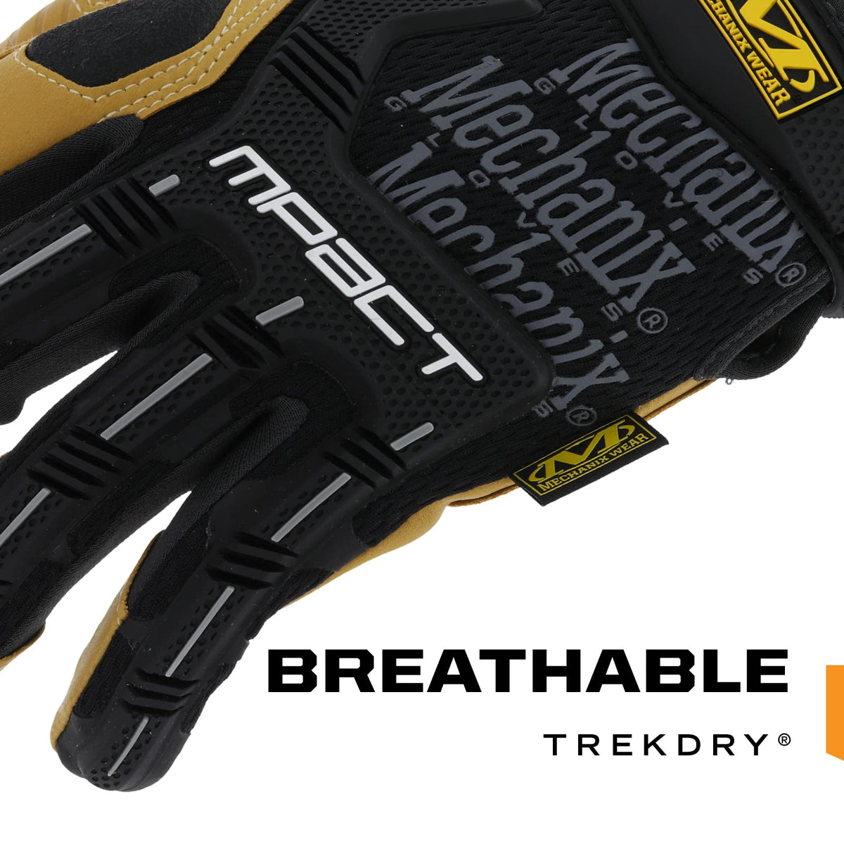 TPR knuckle guards on Mechanix Wear gloves for added protection