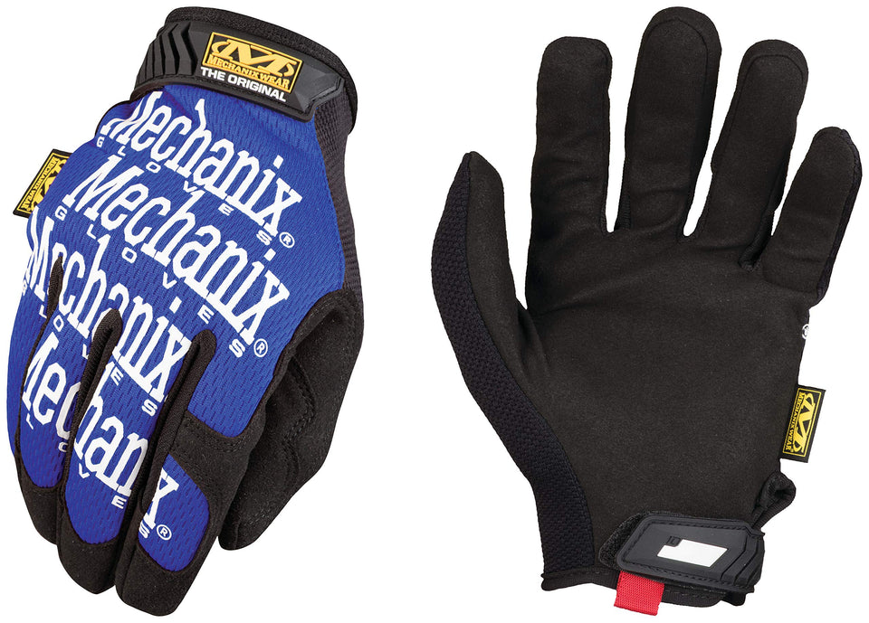 Mechanix Wear Original gloves palm view demonstrates durable grip for tool use.