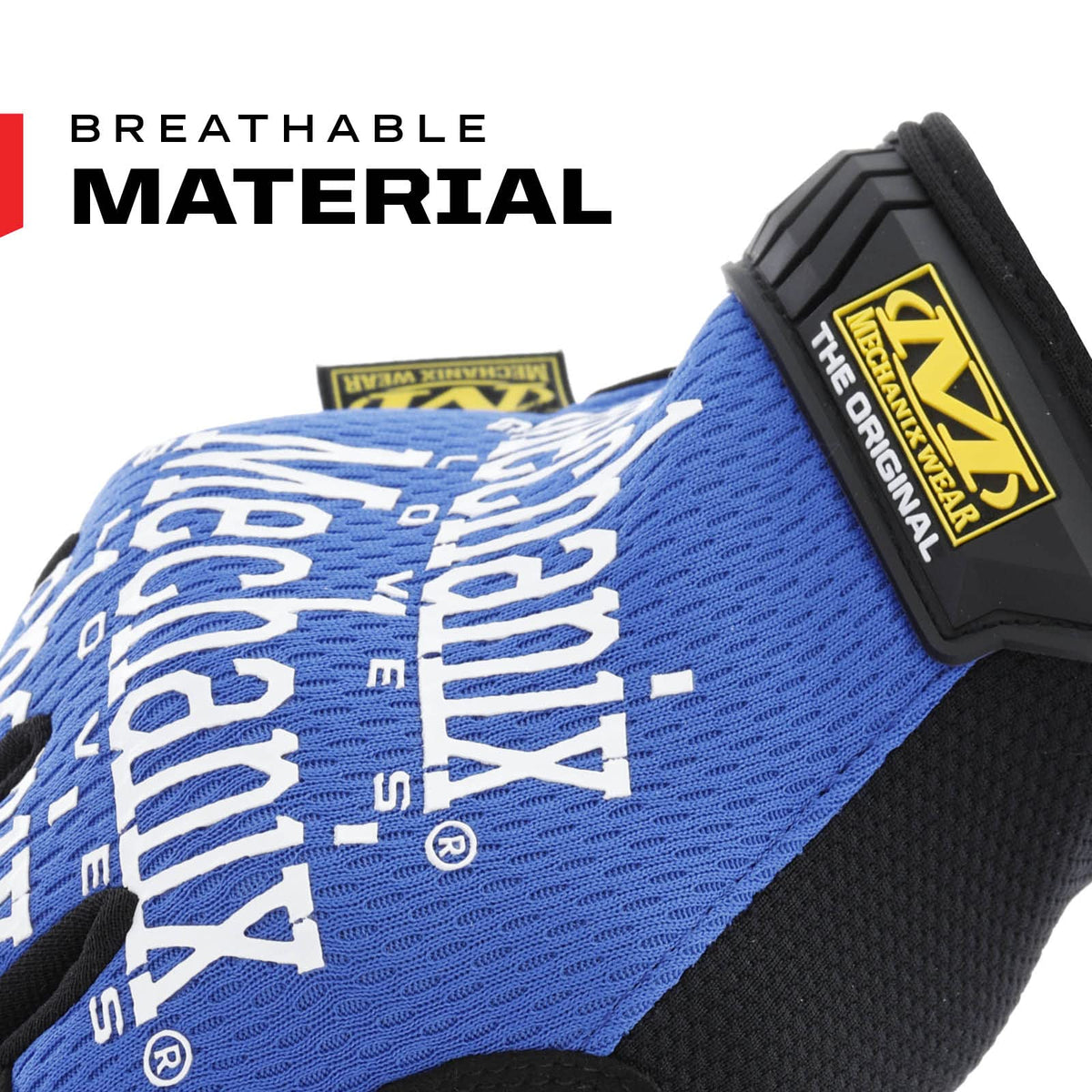 Mechanix Wear Original gloves closed wrist with tapered TPR closure for secure fit.
