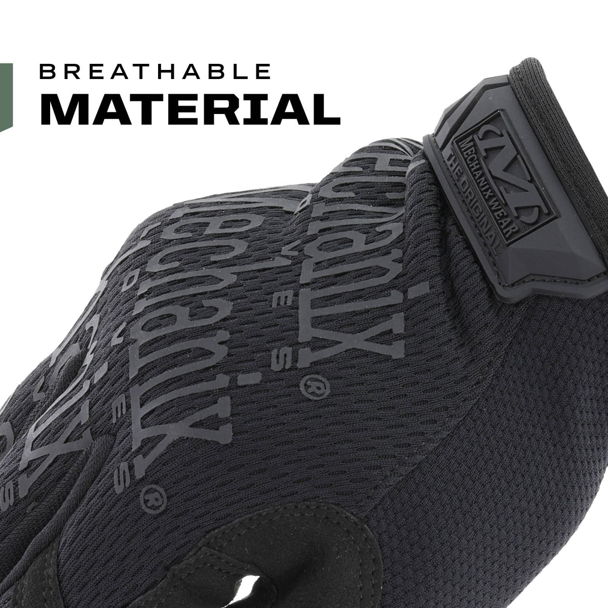 Mechanix Wear Original Tactical Glove thumb panel close-up demonstrates reinforced durability.