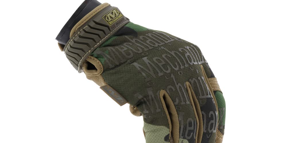 Mechanix Wear Original Woodland Camo gloves finger dexterity for field tasks and camouflage concealment