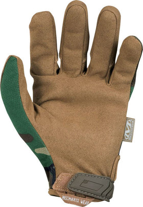 Mechanix Wear Original Woodland Camo gloves machine washable for quick cleanup