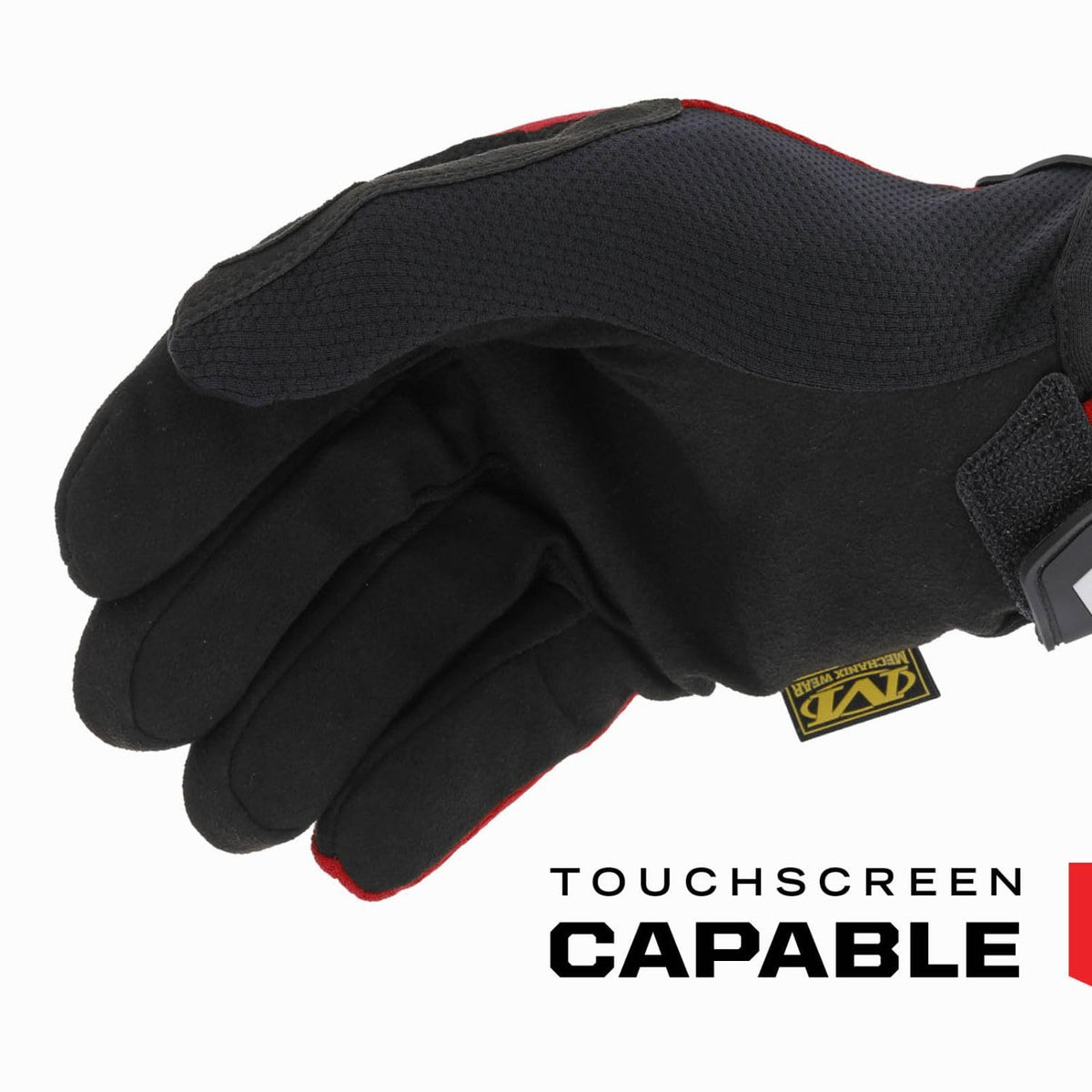 Abrasion-resistant fingertips and palms protect during tough tasks.