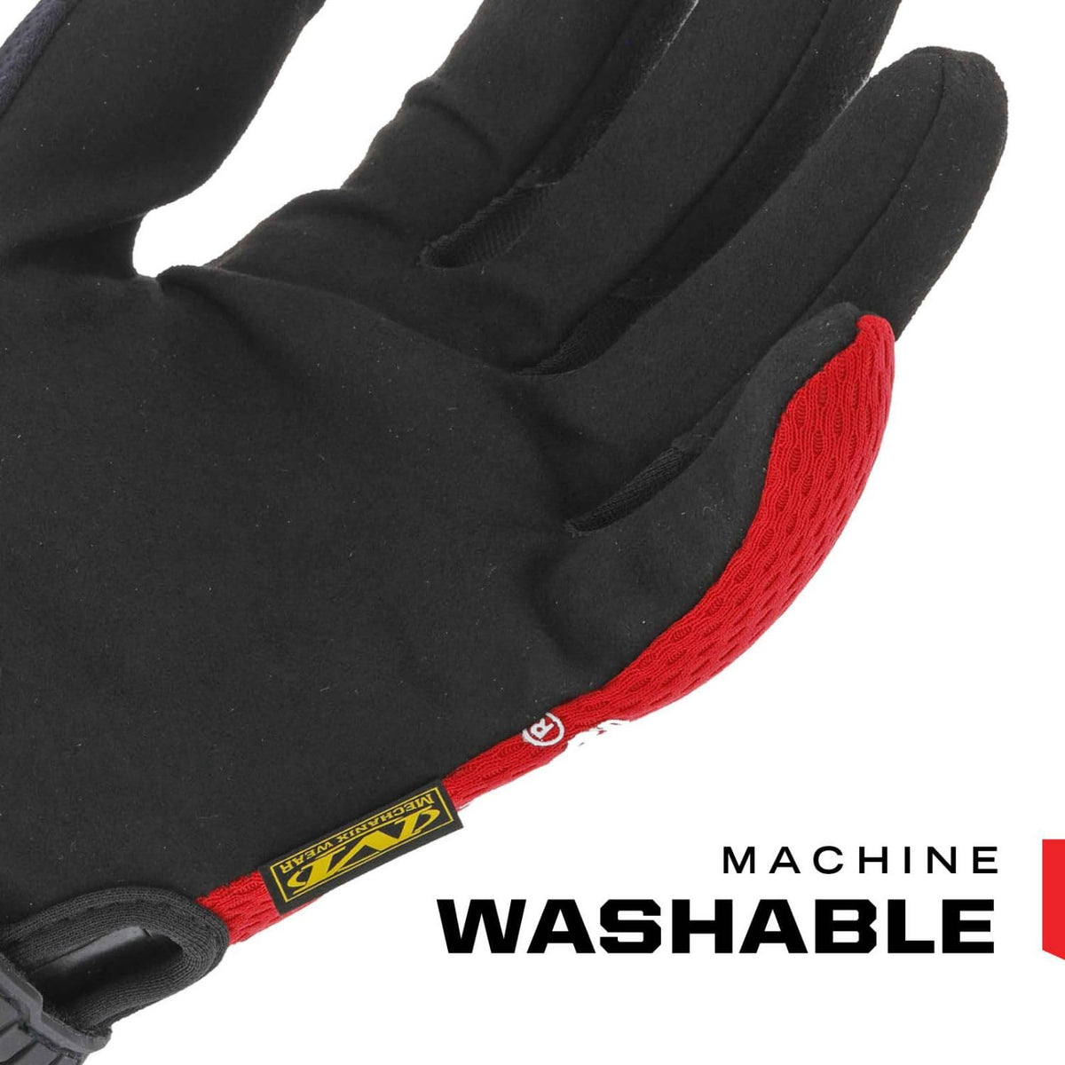 Machine washable design makes after-project cleanup quick.