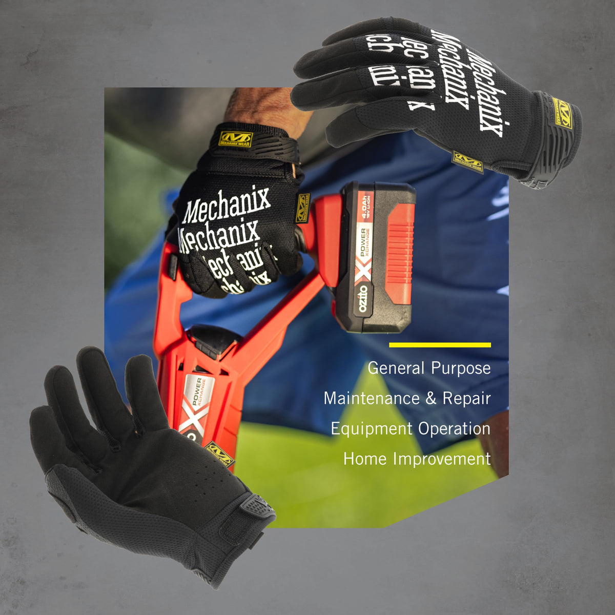 Welded lock-ring grip on the thumb saddle enhances control during precise tasks.