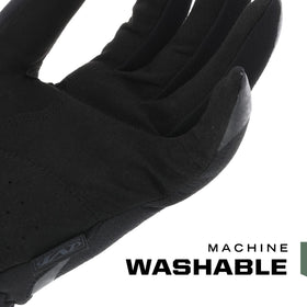 Mechanix Wear gloves demonstrating easy on/off with elastic cuff.